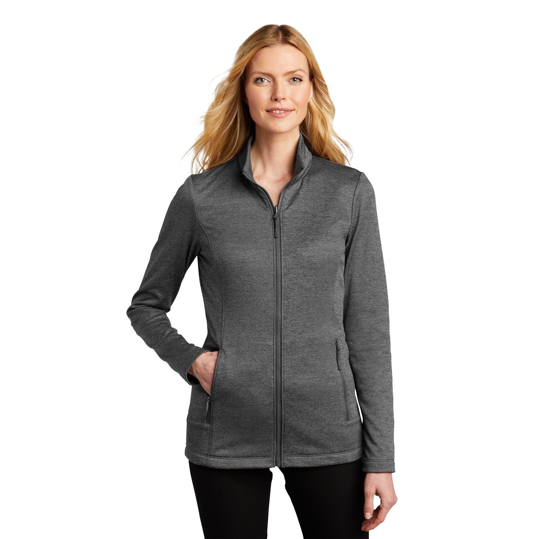 Port Authority-Port Authority ® Women's Collective Striated Fleece Jacket. L905-MedTech-4